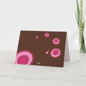 Carte De Remerciements Fleurs pointillées de rose et oiseaux joyeux Capri (Dos)