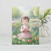 Carte De Remerciements Fleurs printanières (Debout devant)