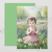 Carte De Remerciements Fleurs printanières (Devant / Derrière)