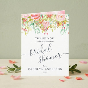 Carte De Remerciements Fleurs printanières et estivales   Remerciement po