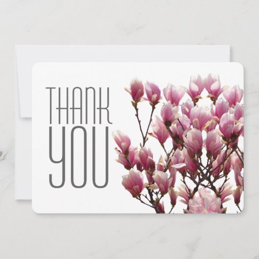 Carte De Remerciements Fleurs Professionnelles Classiques (Devant)