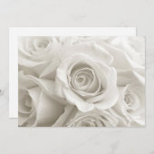 Carte De Remerciements Fleurs | Roses blanches (Devant / Derrière)
