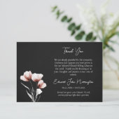 Carte De Remerciements Fleurs roses Éthérées Orthodoxes (Debout devant)