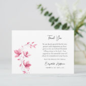 Carte De Remerciements Fleurs roses Gratuites Orthodoxes (Debout devant)