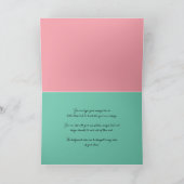 Carte De Remerciements Fleurs roses Sushi rétro Motif Carré unique (Intérieur)