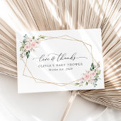 Carte De Remerciements Fleurs Rouges, Fleurs Roses, Boho, Baby shower