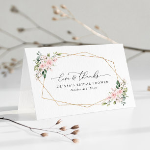 Carte De Remerciements Fleurs Rouges, Fleurs Roses, Boho, Fête des mariée