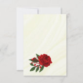 Carte De Remerciements fleurs rouges vert feuilles (Dos)