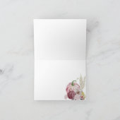 Carte De Remerciements Fleurs Rustiques et Champ de Citrouilles Roses (Intérieur)