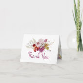 Carte De Remerciements Fleurs Rustiques et Citrouilles Roses Patch (Devant)