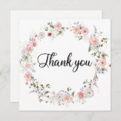 Carte De Remerciements Fleurs sauvages (Devant / Derrière)