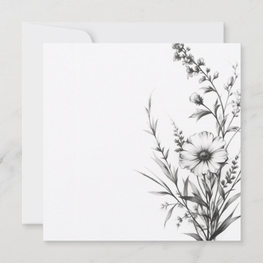 Carte De Remerciements Fleurs sauvages audacieux (Dos)