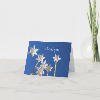 Carte De Remerciements Fleurs sauvages blanches du Texas tendant vers un