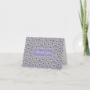 Carte De Remerciements Fleurs sauvages boho sur lavande
