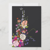 Carte De Remerciements fleurs sauvages chic modernes écriture sombre remi (Dos)