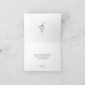 Carte De Remerciements Fleurs sauvages dans le Baby shower Bloom (Intérieur)