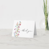 Carte De Remerciements Fleurs sauvages dans le Baby shower Bloom (Devant)