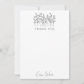 Carte De Remerciements Fleurs sauvages délicates - Art en ligne personnal (Devant)