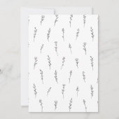 Carte De Remerciements Fleurs sauvages délicates - Art en ligne personnal (Dos)