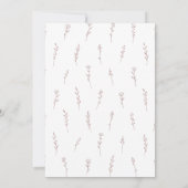 Carte De Remerciements Fleurs Sauvages Délicates Art Linéaire Nom Personn (Dos)