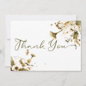 Carte De Remerciements Fleurs sauvages d'été et Mariage de marguerites (Devant)