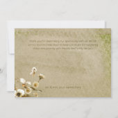 Carte De Remerciements Fleurs sauvages d'été et Mariage de marguerites (Dos)