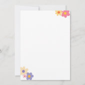 Carte De Remerciements Fleurs simples (Dos)