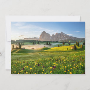 Carte De Remerciements Fleurs Spring Alpe di Siusi Langkofel