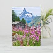 Carte De Remerciements Fleurs | Summer Matterhorn Suisse (Debout devant)