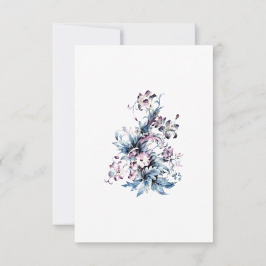 Carte De Remerciements Fleurs victoriennes élégantes en style Artdeco (Dos)