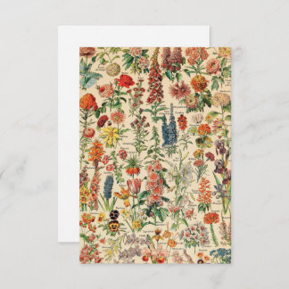 Carte De Remerciements Fleurs vintages