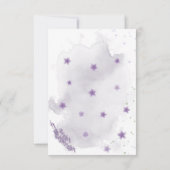 Carte De Remerciements fleurs violettes verdure or couronne (Dos)