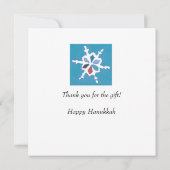 Carte De Remerciements Flocon de neige de Hanoukka (Dos)