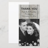 Carte De Remerciements Flocon de neige Temps pour boire du champagne (Devant / Derrière)