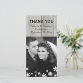 Carte De Remerciements Flocon de neige Temps pour boire du champagne (Debout devant)