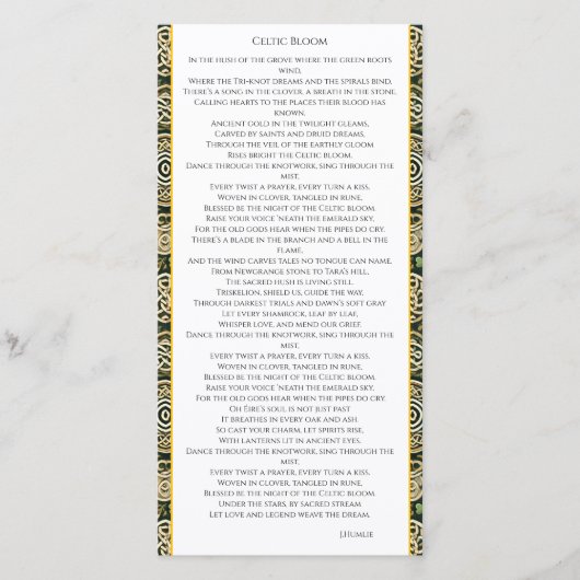 Carte De Remerciements Floraison celtique (Devant)