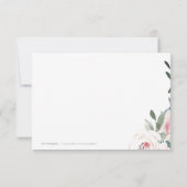 Carte De Remerciements Floraison d'aquarelle botanique (Dos)