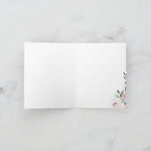 Carte De Remerciements Floraison d'aquarelle botanique (Intérieur)