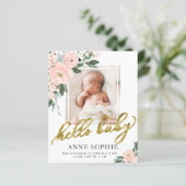 Carte de remerciements floral (Debout devant)