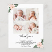 Carte de remerciements floral (Dos)