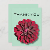 Carte de remerciements floral (Devant / Derrière)