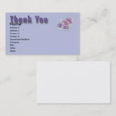 Carte de remerciements floral (Devant / Derrière)