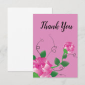 Carte de remerciements floral (Devant / Derrière)