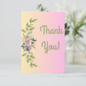 Carte de remerciements floral (Debout devant)