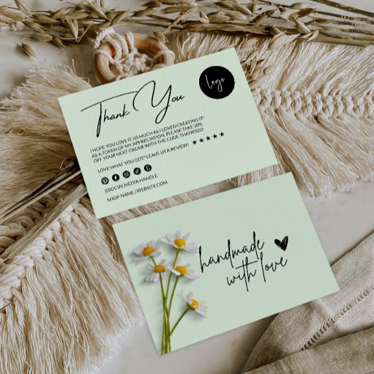 Carte de remerciements Floral