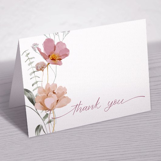 Carte de remerciements floral