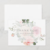 Carte de remerciements floral (Devant / Derrière)