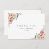 Carte de remerciements floral (Devant / Derrière)