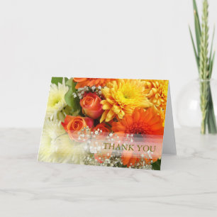 Carte de remerciements floral