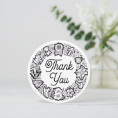 Carte de remerciements floral (Debout devant)